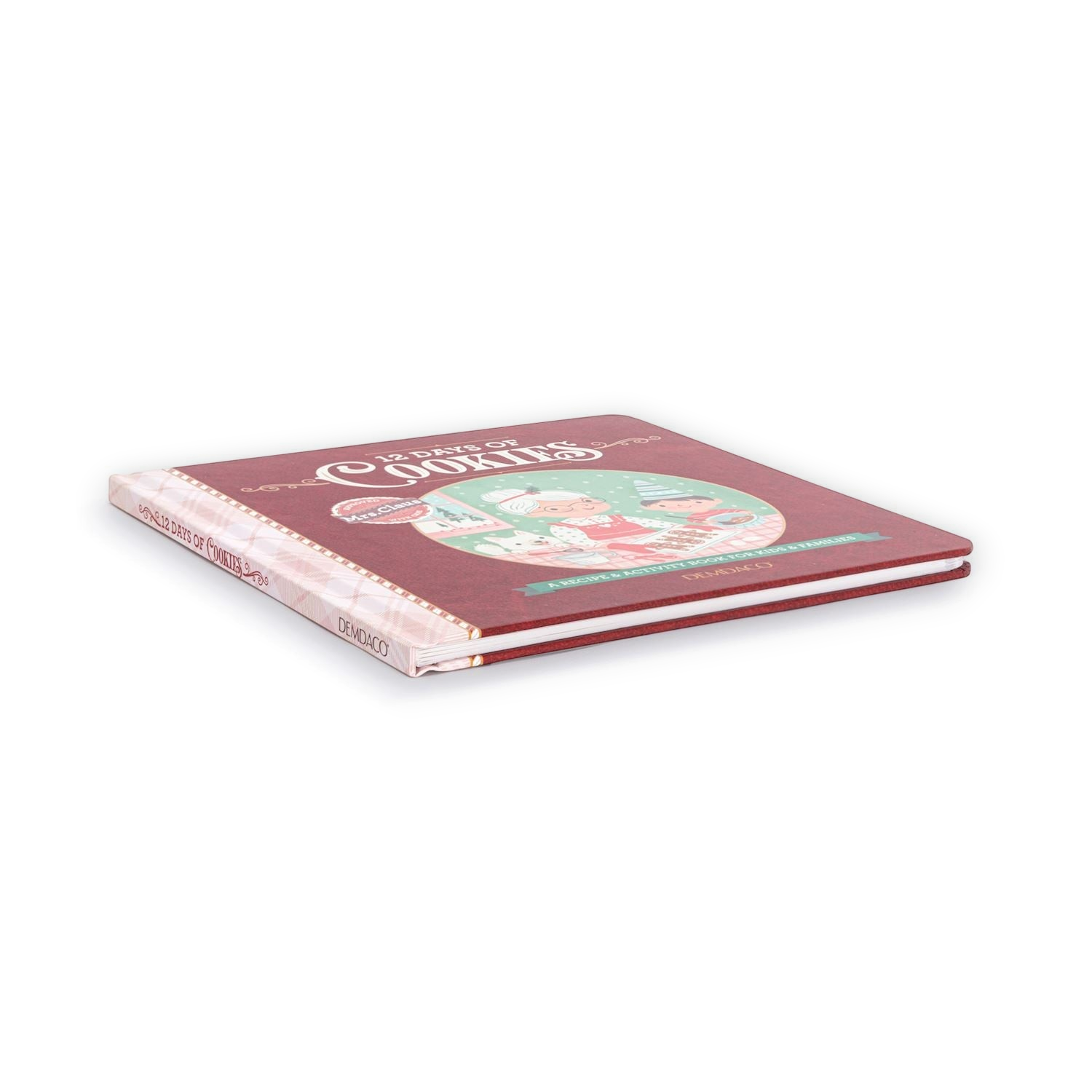 Mellow Monkey Mrs. Claus 12 Days of Cookies recipe book with festive red cover and holiday illustration