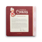 Mellow Monkey Mrs. Claus 12 Days of Cookies recipe book with festive red cover and illustrated Mrs. Claus character