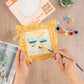 Mellow Monkey Muddies 3D wall frame painting kit featuring a Monet sunrise scene in an ornate gold frame
