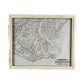 Mellow Monkey vintage nautical map of Lordship and Milford Point in a white reclaimed wood shadowbox frame.