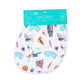 Mellow Monkey New Jersey themed 2-in-1 baby burp cloth and bib in soft bamboo rayon and cotton with state icons.