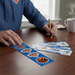 Mellow Monkey NBA New York Knicks quad decal sheet featuring four die-cut team logo stickers on a wooden desk