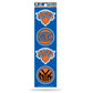 Mellow Monkey NBA New York Knicks quad decal sheet featuring four die-cut team logo stickers in blue and orange.