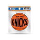 Mellow Monkey New York Knicks retro basketball logo vinyl decal in orange and black for indoor or outdoor use.