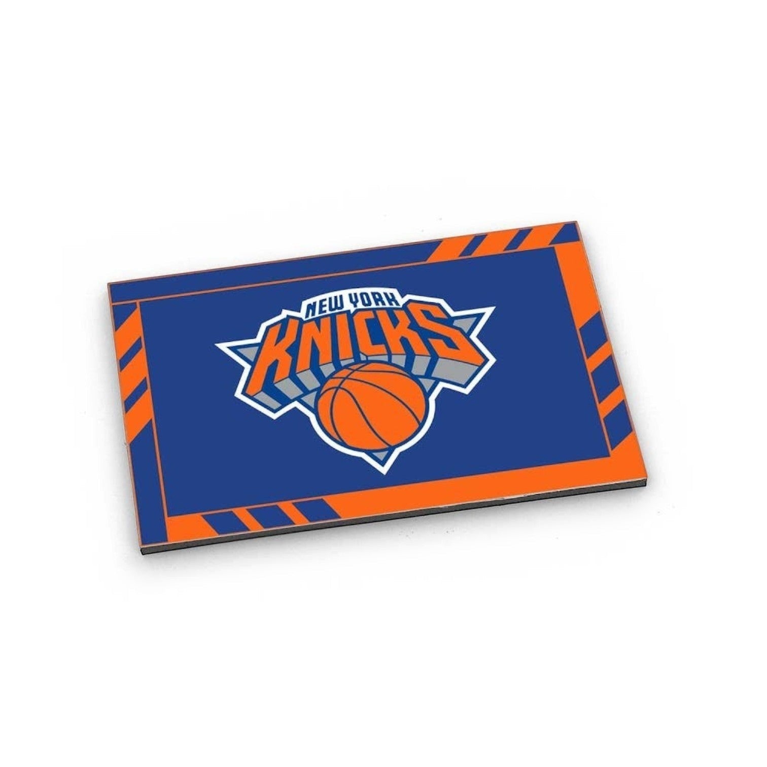Mellow Monkey NBA New York Knicks rectangular logo magnet with blue and orange team colors on a white background.