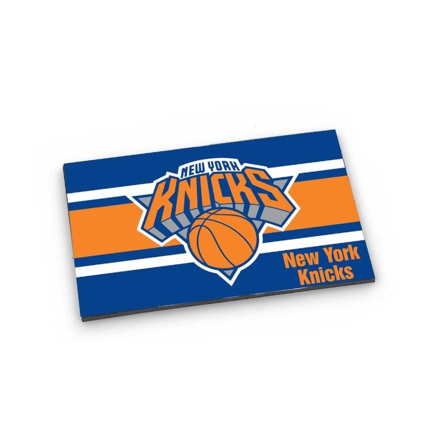 Mellow Monkey NBA New York Knicks rectangular magnet with blue and orange stripes and official team logo graphics.