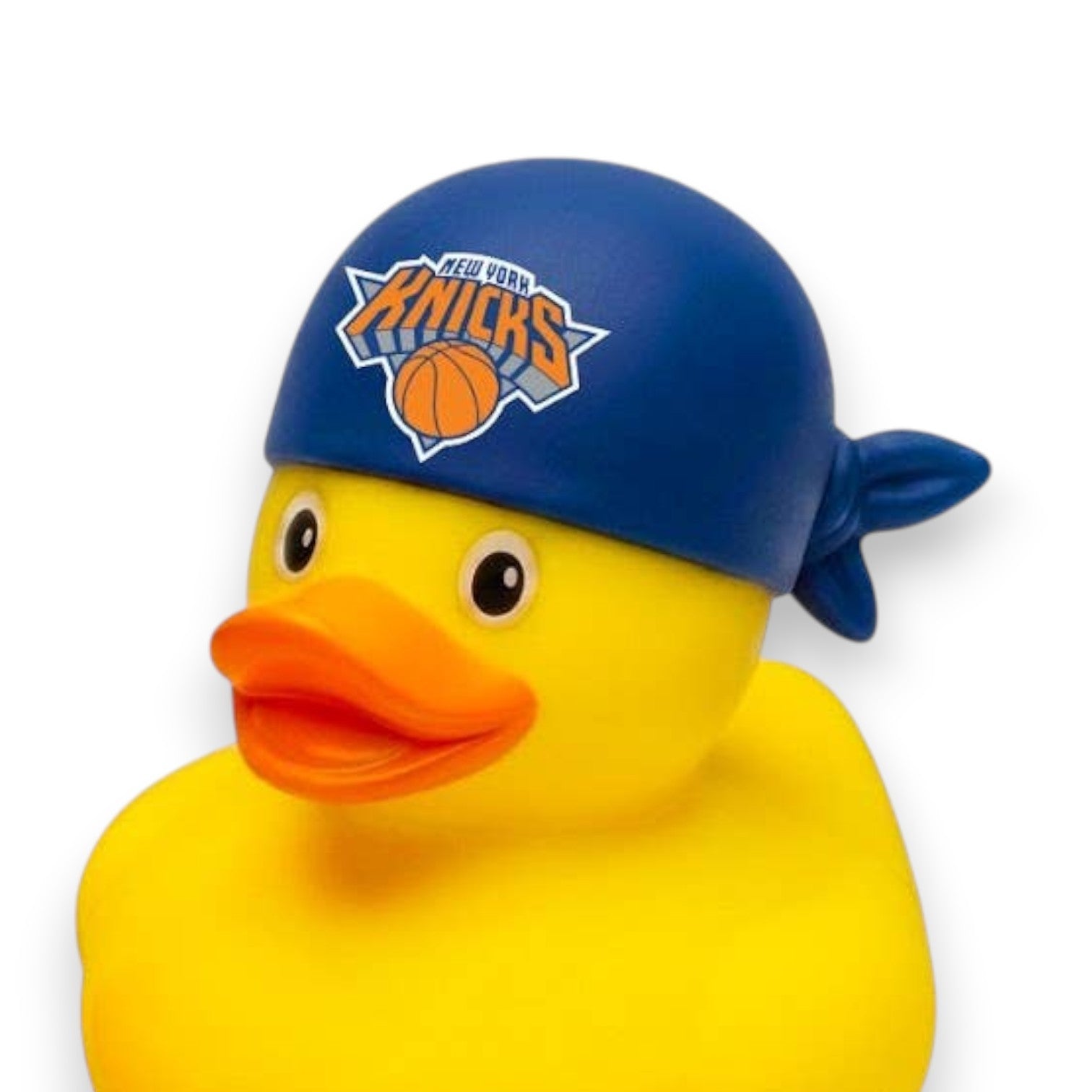Mellow Monkey NBA New York Knicks rubber duck 2-pack with blue team logo bandanas and yellow bodies