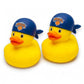 Mellow Monkey New York Knicks rubber duck 2-pack featuring yellow ducks with blue team logo bandana caps