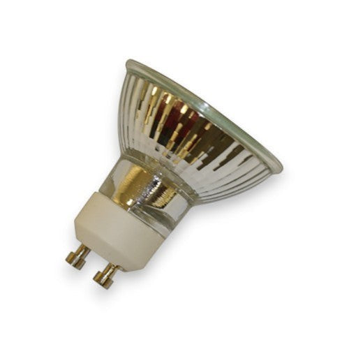 Mellow Monkey NP5 halogen reflector light bulb with a silver finish and two-pin base