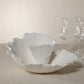 Mellow Monkey Oceana white ceramic centerpiece with ruffled petal design, 14.75 inches.