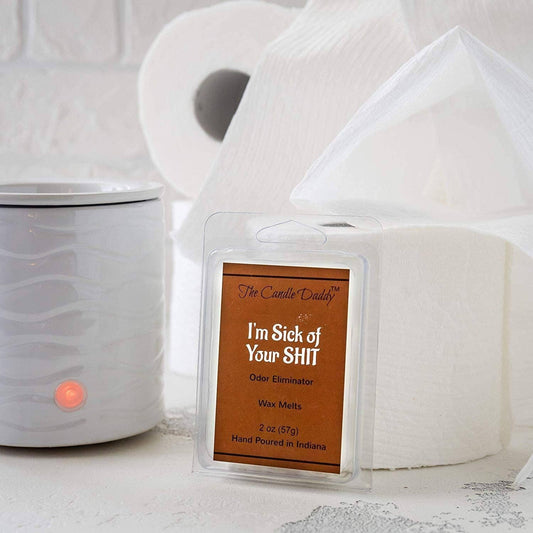 Mellow Monkey I'm Sick of Your Shit odor eliminating wax melts, 2 oz package.