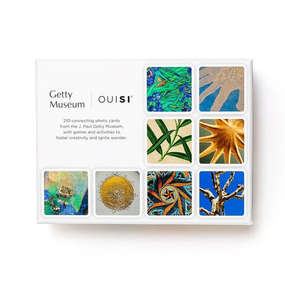 Mellow Monkey OuiSi Getty Museum edition game box featuring 210 colorful art and nature photo cards for creative play