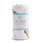 Mellow Monkey Aw, Shucks! oyster print muslin swaddle blanket made of soft bamboo and organic cotton blend.