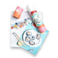 Mellow Monkey The World Is Your Oyster paint by number kit with pre-numbered canvas, acrylic paints, and brushes.