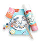 Mellow Monkey The World Is Your Oyster paint by number kit with numbered canvas, acrylic paints, and brushes.
