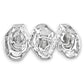 Mellow Monkey OCEAN Triple Oyster Dip in silver aluminum, shaped like three linked oyster shells. Ideal for dips and garnishes.
