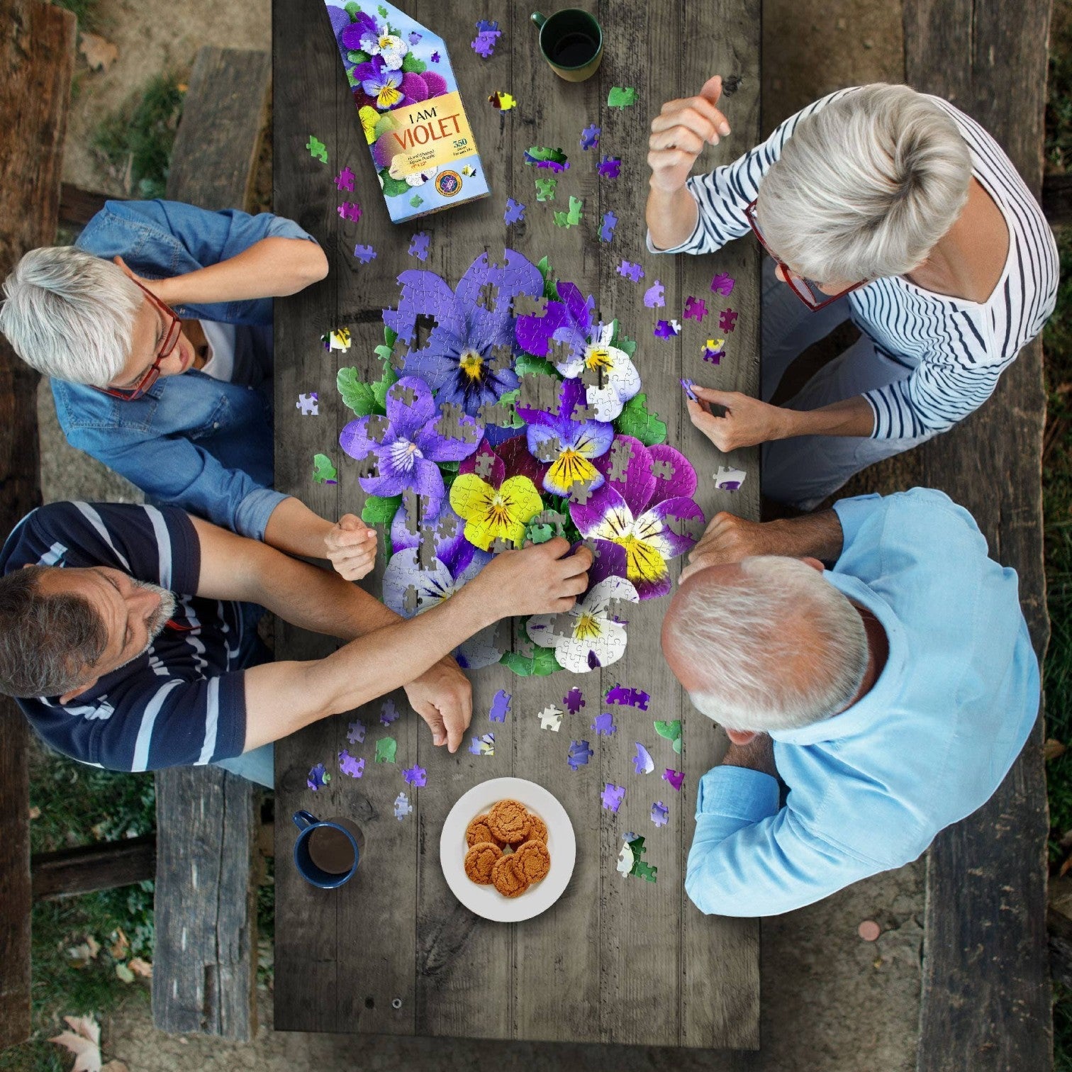 I Am Violet - Floral Shaped Pansy Puzzle 350-pc – Mellow Monkey