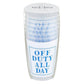 Mellow Monkey Off Duty All Day frost flex party cups, pack of 8. BPA-free plastic.