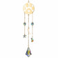 Mellow Monkey Paw Daydream Ornament Suncatcher with gold chains, healing stones, and a hanging crystal prism.