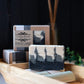 Mellow Monkey Perfect Man handmade vegan bar soap, marbled black and white, 4 oz, woodsy masculine scent.