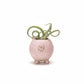 Mellow Monkey Henrietta the Pig Blobhouse Planter, a pink poly-resin planter with three legs and a curly tail detail, holding a small air plant.