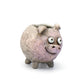 Mellow Monkey Henrietta the Pig Blobhouse Planter, handcrafted poly-resin, pinkish-grey, whimsical design with large eyes.