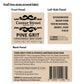 Mellow Monkey Pine Grit exfoliating handmade bar soap label design with pine scent and pumice ingredients