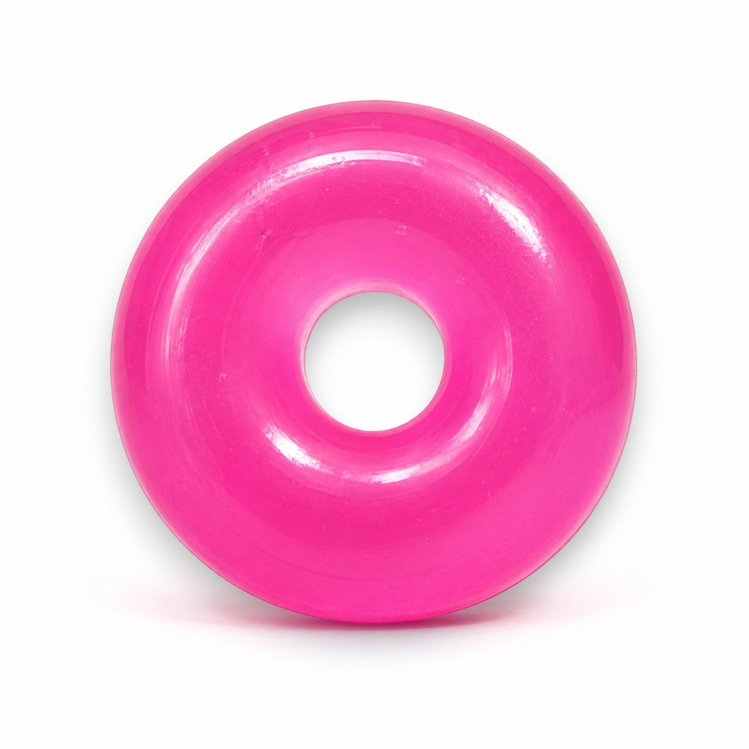 Mellow Monkey FEELZiES Jelly Donut Squishy in berry jam pink, a soft and stretchy wearable sensory fidget toy.