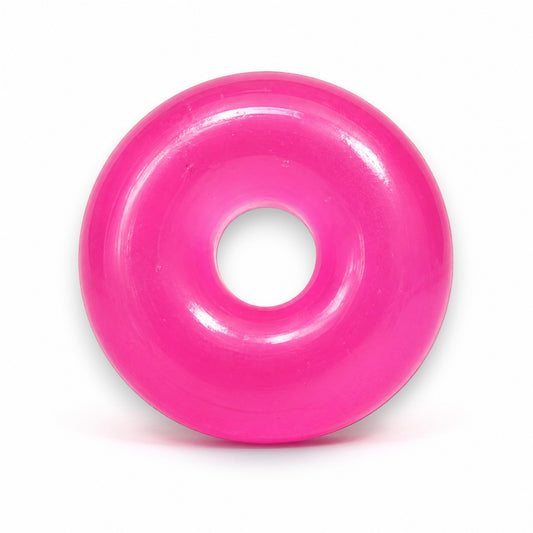 Mellow Monkey FEELZiES Jelly Donut Squishy in berry jam pink, a soft and stretchy wearable sensory fidget toy.