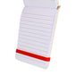 Mellow Monkey pocket journal with lined pages and a red elastic closure band for secure note taking.
