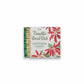Mellow Monkey holiday matchbox with Poinsettia Social Club design and green-tipped matches in a wooden box