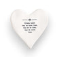 Mellow Monkey white porcelain heart-shaped coaster with black Strong Women quote text