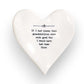 Mellow Monkey white porcelain heart-shaped coaster with black text about grandchildren and a protective base.