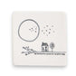Mellow Monkey square white porcelain coaster featuring a black line drawing of a house and the text My favorite place
