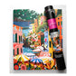 Mellow Monkey Flower Market Portofino paint by number kit with a colorful Italian coastal scene and storage tube