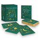 Mellow Monkey The Practical Witch's Spell Deck with green illustrated cards, mini guide, and magnetic keepsake box.