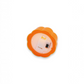 Mellow Monkey mini orange plastic pumpkin LED tealight candle showing the battery compartment and on-off switch