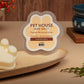 Mellow Monkey Pumpkin Spice wax melt in a paw-shaped container on a decorative dish for pet-loving homes