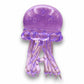 Mellow Monkey purple translucent glitter swirl octopus squish toy for sensory stress relief and fidget play.