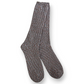 Mellow Monkey Stone 1902 Collection Ragg Metro Crew socks in a grey and brown speckled wool blend ribbed knit