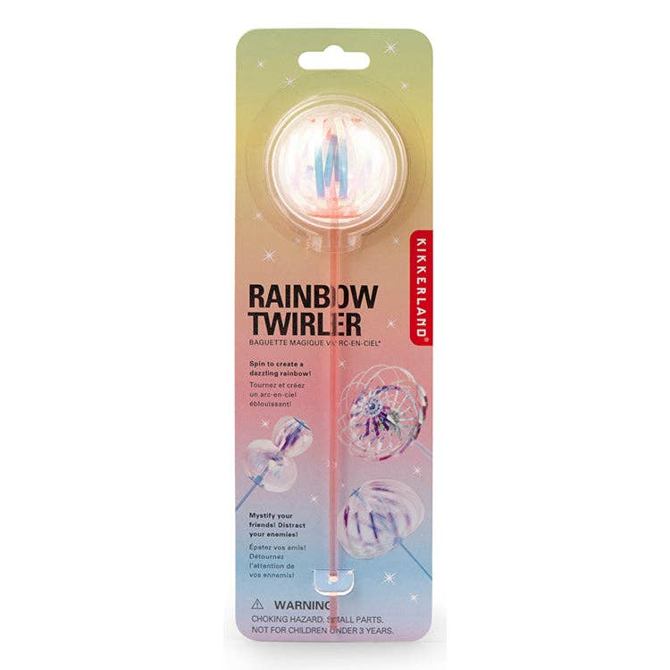 Mellow Monkey Rainbow Twirler spinner toy in packaging with light-up rainbow effects for parties and play