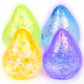 Mellow Monkey Raindrop Sugar Squishers in assorted glittery yellow, green, blue, and purple teardrop shapes.