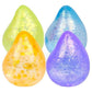 Mellow Monkey Raindrop Sugar Squishers in assorted glittery colors, teardrop-shaped gel fidget toys for stress relief.