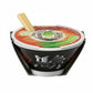 Mellow Monkey Ramen Garden Bok Choy plant growing kit in a black ceramic bowl with decorative phoenix design.