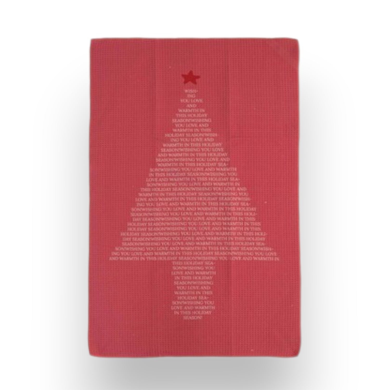 Mellow Monkey recycled microfibre tea towels featuring 12 festive holiday patterns in red, green, and neutral tones.