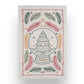 Mellow Monkey recycled microfibre tea towels featuring 12 festive holiday patterns in red, green, and neutral tones.