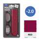 Mellow Monkey red pocket reading glasses with matching protective case and included microfibre cleaning cloth.