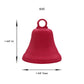 Mellow Monkey red steel coastal ornament bell with 1-5/8 inch height and diameter dimensions