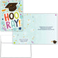 Mellow Monkey boxed religious graduation card set featuring a colorful Hooray design with KJV scripture and envelope.