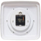 Mellow Monkey retro square wall clock, pastel green, 9.25-in. Back view showing quartz movement.